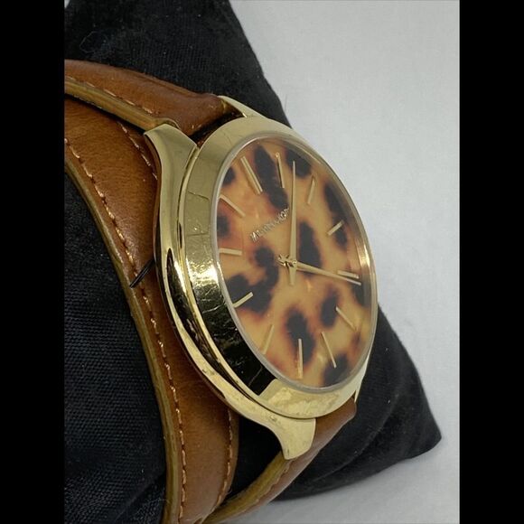 Michael Kors Slim Runway MK2327 Women's Brown Leather Analog Dial Watch UC624 - Picture 5 of 12